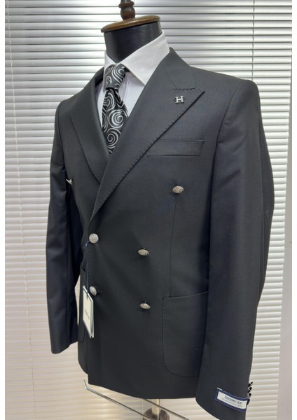 Siyah Metal Düğmeli Modern Fit Ceket fırsatları