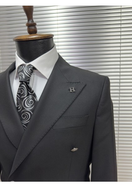Siyah Metal Düğmeli Modern Fit Ceket indirimleri