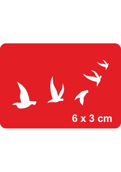 Göçmen Kuşlar Tattoo Geçici Dövme Şablonları Kına Kalıpları