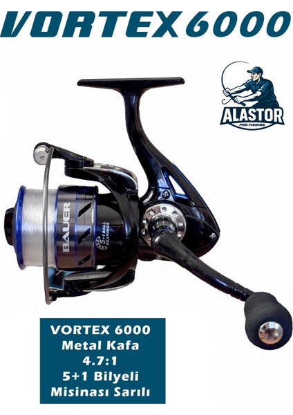 Olta Makinesi VORTEX6000 Olta Makinesi 5+1 Bilyeli Metal Olta Makinesi Olta Makarası