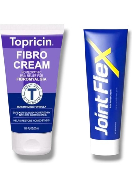 Topricin Fibro Cream + Joint Flex Vücut Ağrıları Için Bitkisel Masaj Kremi 2'li Fırsat