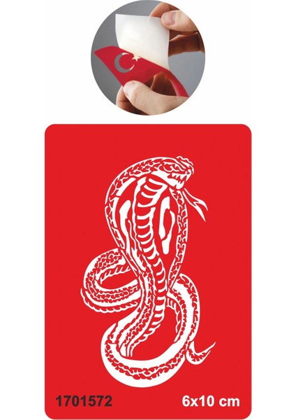 Kobra Yılan Tattoo Geçici Dövme Şablonları Kına Kalıpları