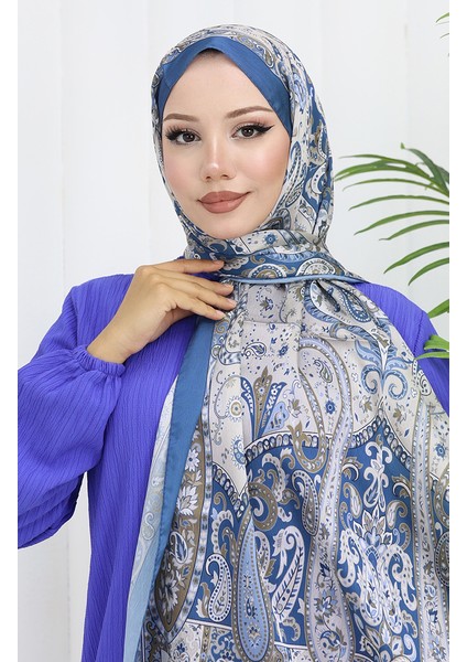 Etnik Desen Janjan Şal 70306-04 Indigo