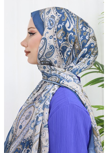 Etnik Desen Janjan Şal 70306-04 Indigo modelleri