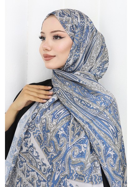 Etnik Desen Janjan Şal 70305-13 Indigo fiyatları