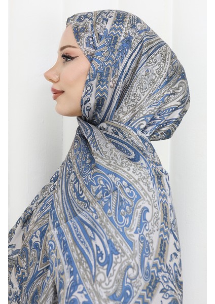Etnik Desen Janjan Şal 70305-13 Indigo modelleri