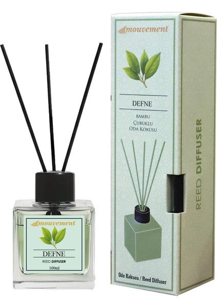 Defne Yaprağı 100 ml Bambu Çubuklu Oda Kokusu – Doğal ve Taze Bir Ortam Sağlayın