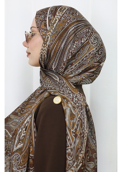 Etnik Desen Janjan Şal 70305-06 Kahverengi modelleri