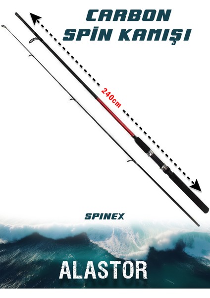 Spinex Spin Olta Kamışı At Çek Olta Kamışı Spin Oltası Karbon Olta 10-40