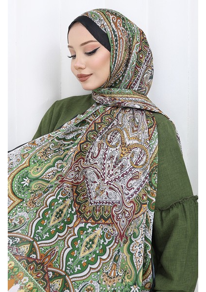 Etnik Desen Janjan Şal 70304-06 Yeşil Kiremit fiyatları