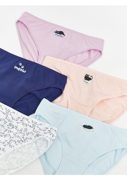 Yeni Sezon Baskılı Bikini Külot 5'li modelleri