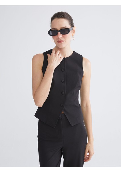 Yeni Sezon Bisiklet Yaka Kadın Klasik Yelek