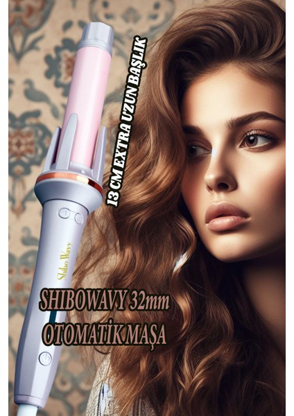 Renkli Otomatik Saç Maşası, Kalın Su Dalgası, 32MM, Şık ve Kullanışlı Tasarım modelleri