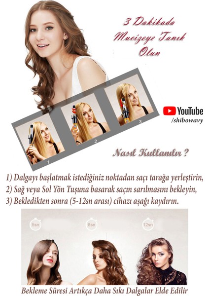 Renkli Otomatik Saç Maşası, Kalın Su Dalgası, 32MM, Şık ve Kullanışlı Tasarım