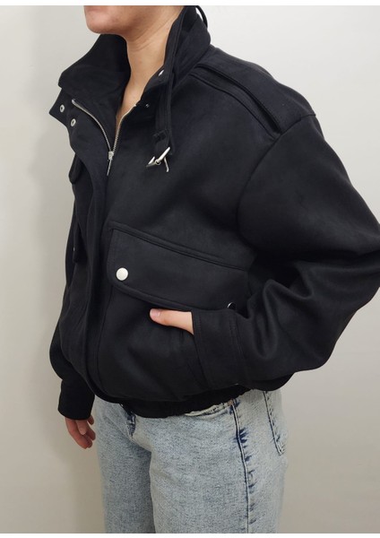 Yeni Sezon Süet Kısa Bomber Ceket fırsatları