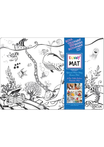Funny Mat - Derin Deniz - Küçük 33,5X48CM