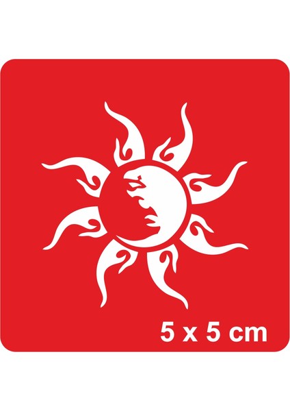 Güneş Tutulması Tattoo Geçici Dövme Şablonları Kına Kalıpları