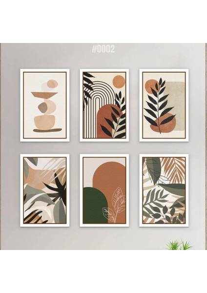 6'lı Bohem Tarz Ahşap Tablo