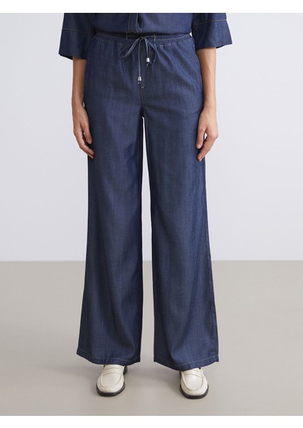 Yeni Sezon Beli Lastikli Wideleg Kadın Jean Pantolon fiyatları