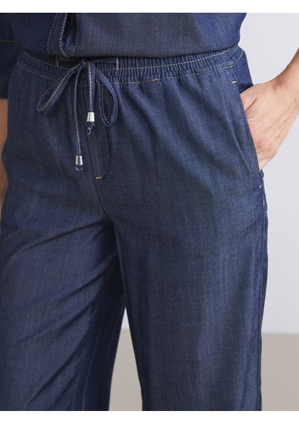 Yeni Sezon Beli Lastikli Wideleg Kadın Jean Pantolon modelleri