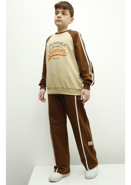 Erkek Çocuk Baskılı Bisiklet Yaka Takım