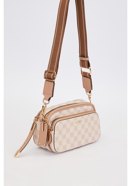 Vizon Çift Bölmeli Kalın Askılı Omuz Çantası