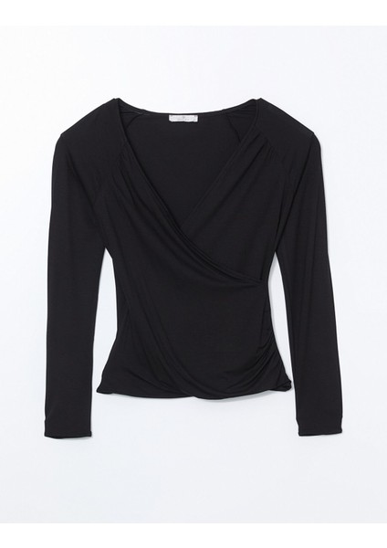 Yeni Sezon Kruvaze Yaka Kadın Bluz indirimleri