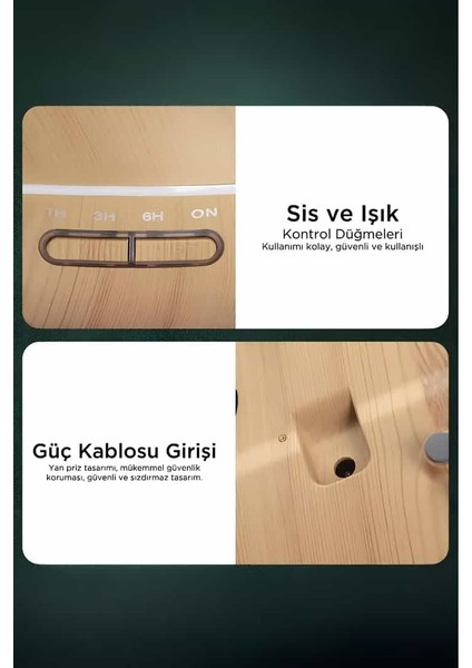 Hava Nemlendirici Aromatik Oda Buhar Difüzörü LED Işıklı Buhar Makinası fırsatları