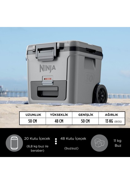 frostvault Tekerlekli Cooler 28 Litre - Gri fırsatları