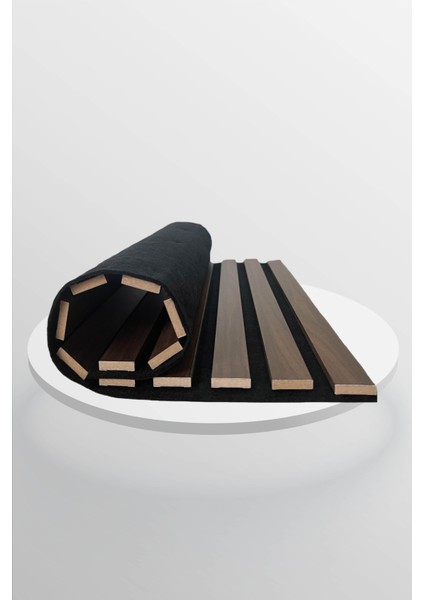 Mdf Ahşap Akustik Duvar Paneli 100X275 cm -Ceviz