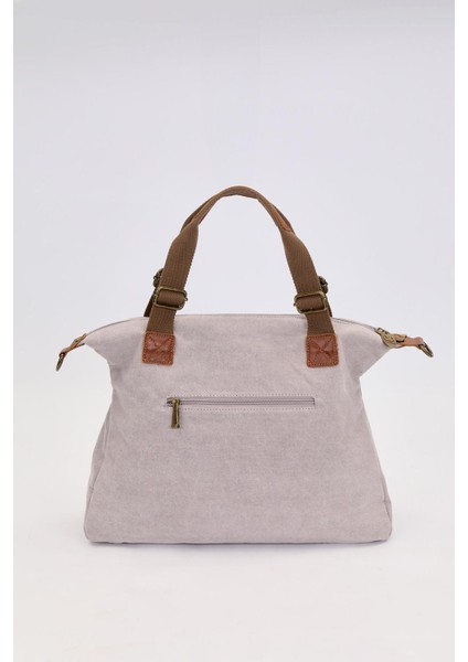 Gri Çift Fermuarlı Kumaş Askılı El Çantası fırsatları
