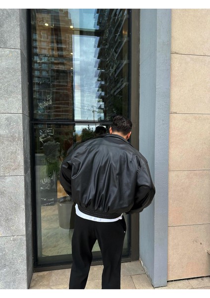 Vintage Erkek Oversize Siyah Deri Ceket fiyatları