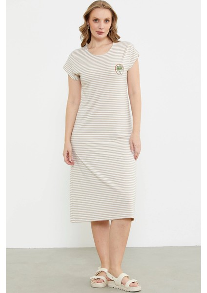 Sementa 77489 Nakış Detaylı Marine Penye Elbise fiyatları