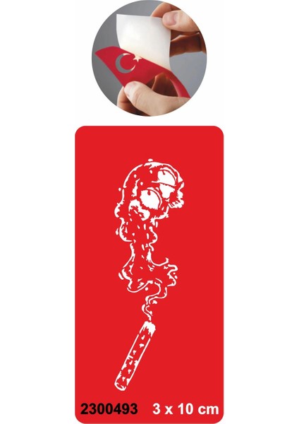 Tiryaki Kuru Kafa Tattoo Geçici Dövme Şablonları Kına Kalıpları