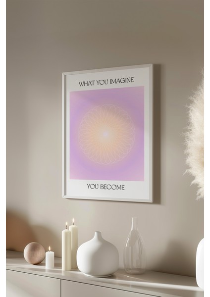 Aura Serisi Beyaz Çerçeveli Poster, Tablo No:14