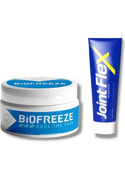 Biofreeze Cool The Pain 100 ml + Joint Flex Vücut Ağrıları Için Bitkisel Masaj Kremi 2'li Fırsat