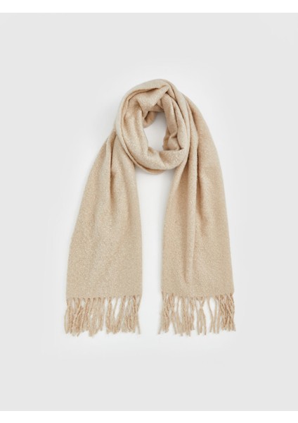 Yeni Sezon Düz Püsküllü Kadın Atkı