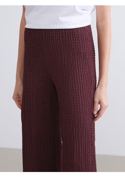 Yeni Sezon Beli Lastikli Dokulu Kadın Pantolon modelleri