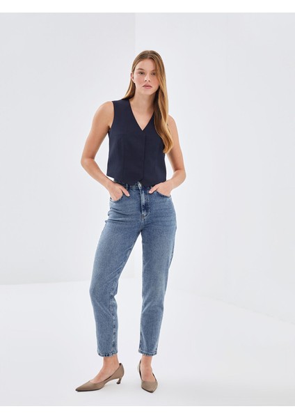 Yeni Sezon Mom Fit Kadın Jean Pantolon