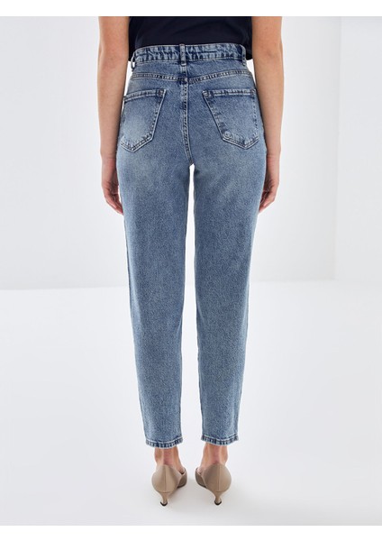 Yeni Sezon Mom Fit Kadın Jean Pantolon fırsatları