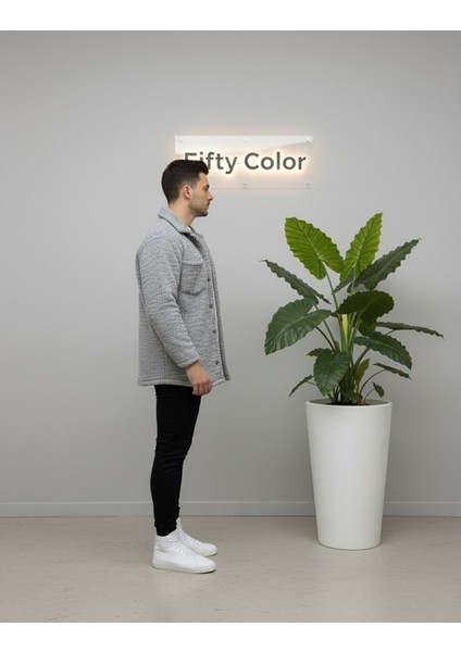 Unisex Trend Kombin Peluş Gömlek Ceket & Jogger Eşofman Takımı modelleri