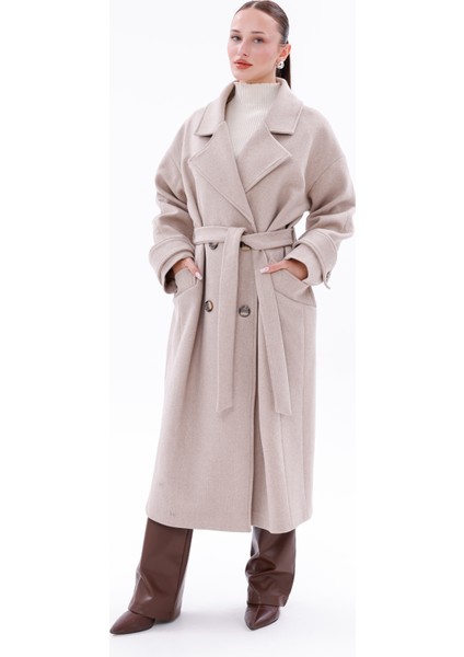 Standart Beden Kadın Kaşe Kaban