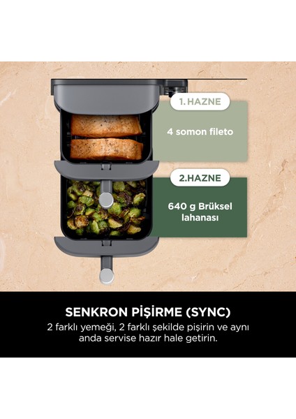 Doublestack Xl 9.5l Çift Hazneli Az Yağlı Pişirici fırsatları