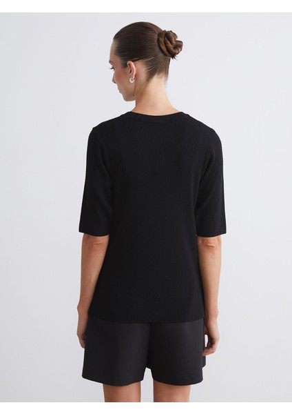 Yeni Sezon Bisiklet Yaka Taşlı Kadın Triko Kazak fırsatları