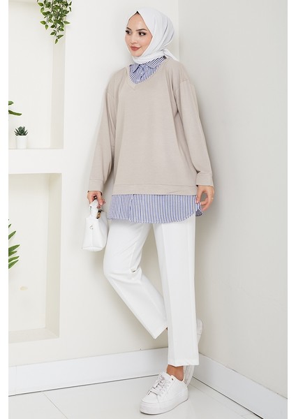 Gömlek Yaka Oysho Tunik 1612 - Taş indirimleri