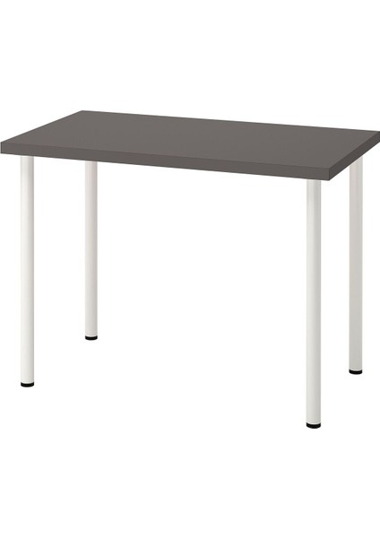 Çalışma Masası, Koyu Gri-Beyaz, 100X60 cm
