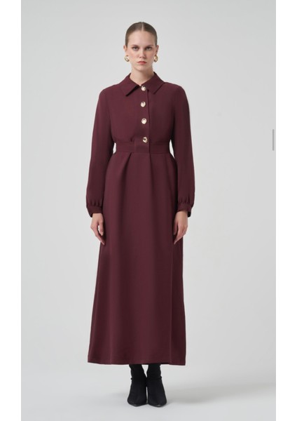 Nuss 2007 Gömlek Yaka Dört Düğmeli Elbise
