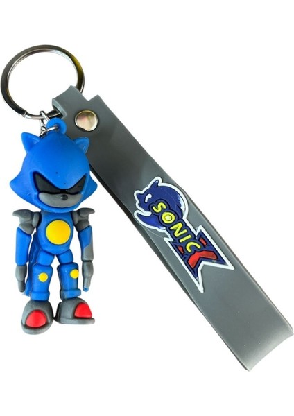 Renkli Silikon Anahtarlıklar-Gri Sonic