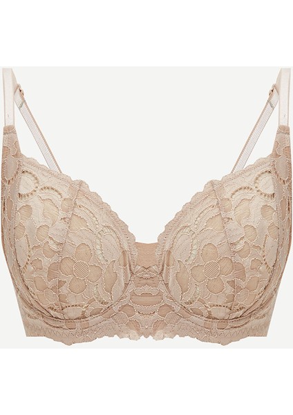 Yeni Sezon Balenli Dolgusuz Dantelli Tişört Sütyen