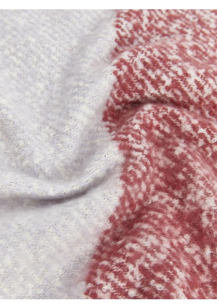 Yeni Sezon Renk Bloklu Saçaklı Kadın Atkı indirimleri